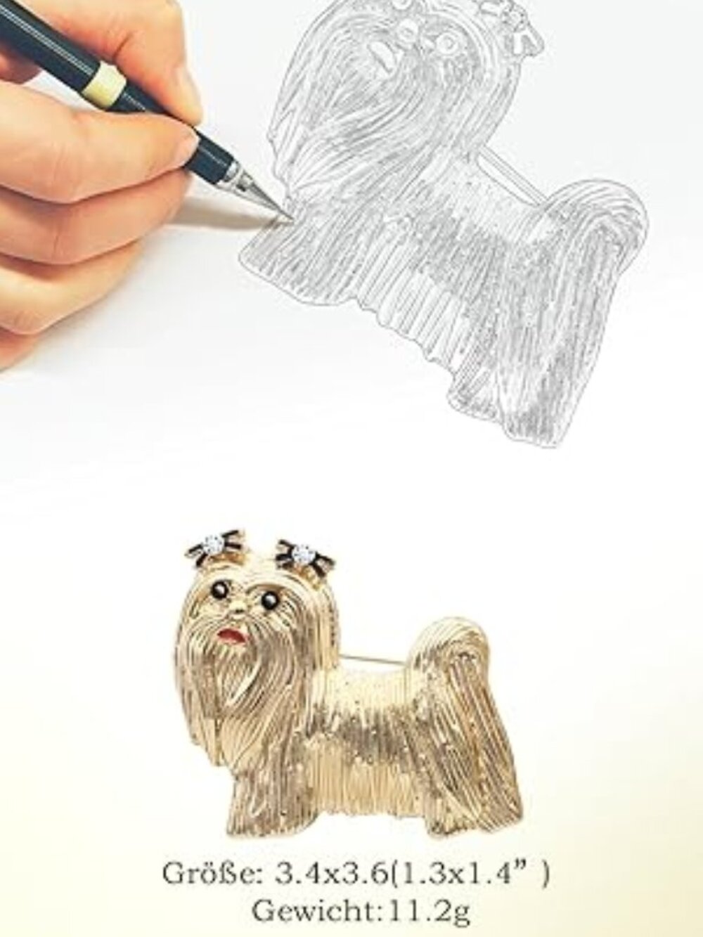 Shih Tzu Dog Brooch Pin Dog Lapel Dog Lover NEW